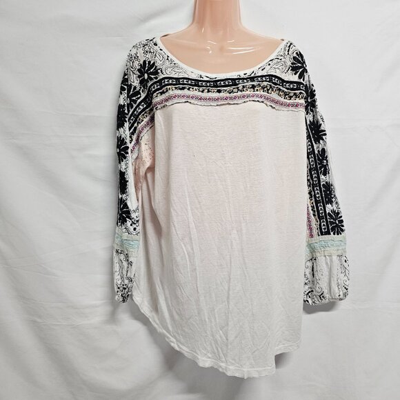 Free People Tripoli Boho Relaxed Top Blouse Shirt Women Size S - Picture 11 of 14